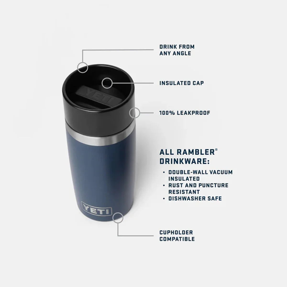 YETI Rambler 12 OZ (354ml) Travel Bottle with Commuter Cap - Black Forest Green - Image 5