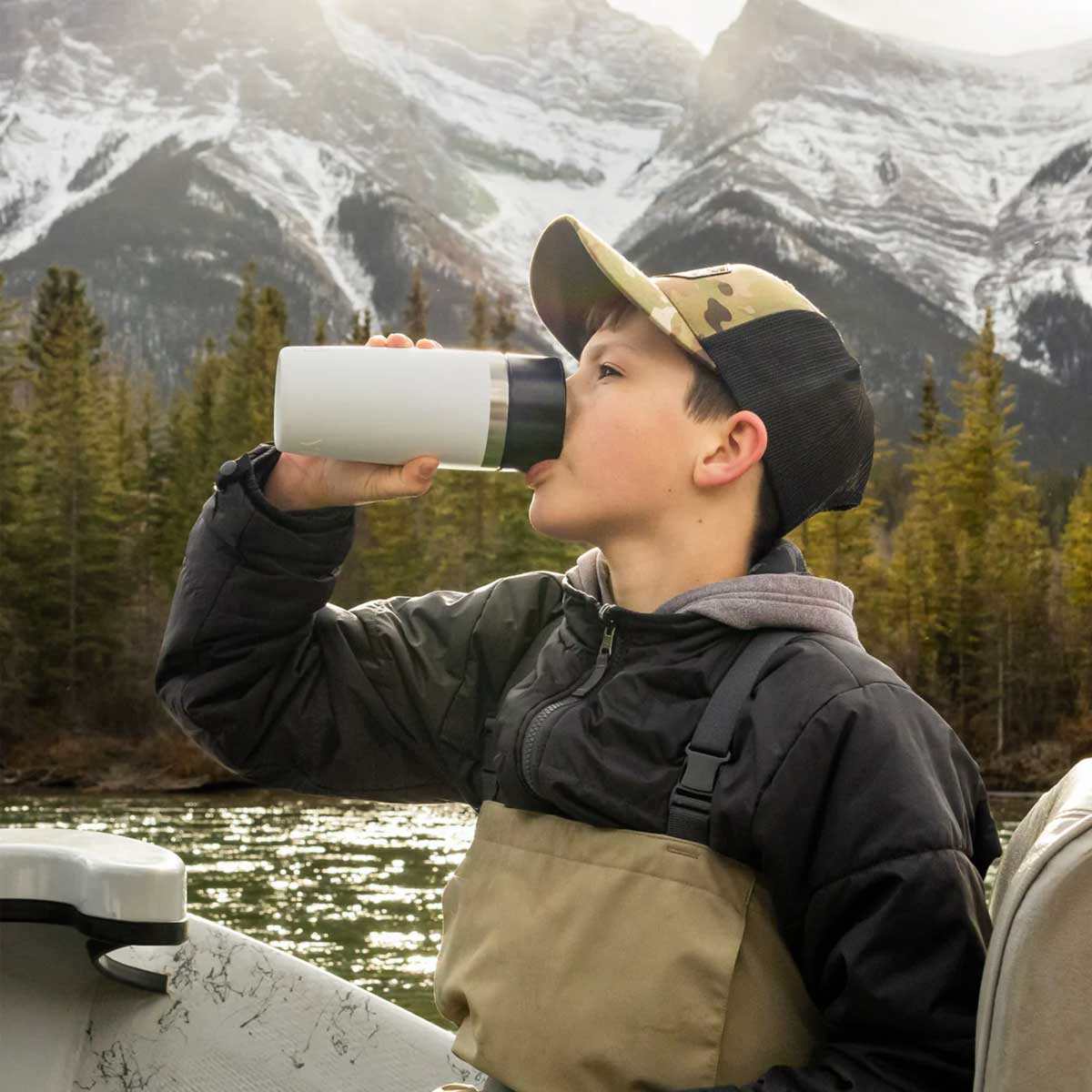YETI Rambler 12 OZ (354ml) Travel Bottle with Commuter Cap - White - Image 2
