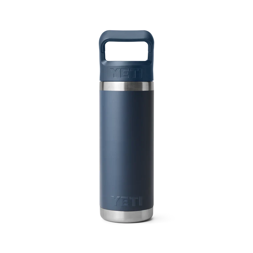 YETI Rambler 18 OZ (532ml) Bottle With Straw Cap - Navy - Image 4