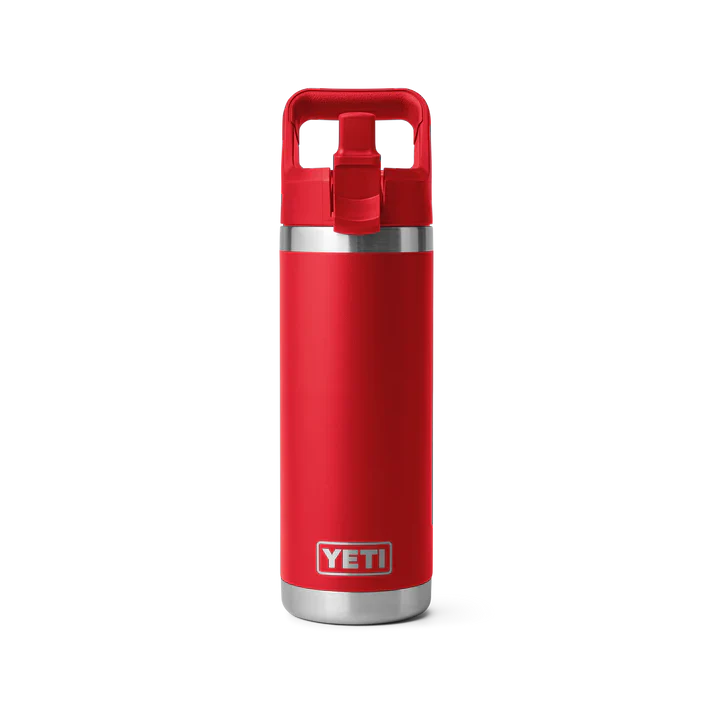 YETI Rambler 18 OZ (532ml) Bottle With Straw Cap - Rescue Red - Image 5