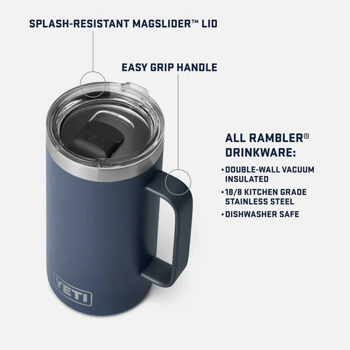 YETI Rambler 24 OZ (709ml) Mug With Magslider Lid - Key Lime - Image 5