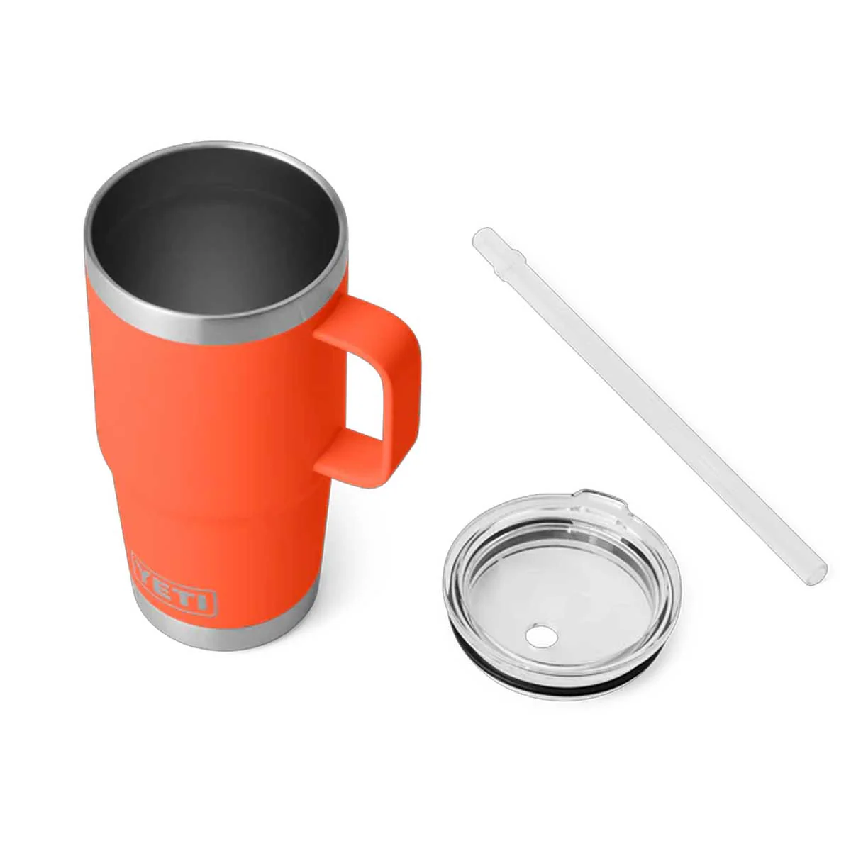 YETI Rambler 25 OZ (739ml) Straw Mug With Straw Lid - Papaya - Image 4