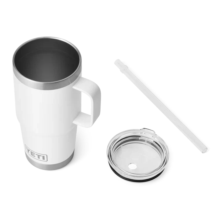 YETI Rambler 25 OZ (739ml) Straw Mug With Straw Lid - White - Image 2