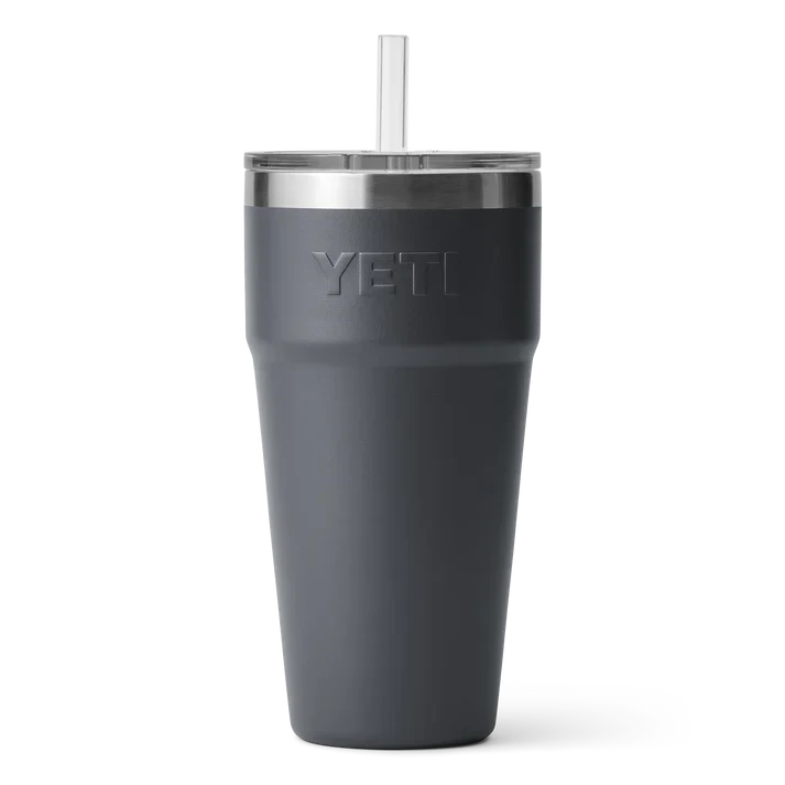 YETI Rambler 26 OZ (769ml) Straw Cup With Straw Lid - Charcoal - Image 4