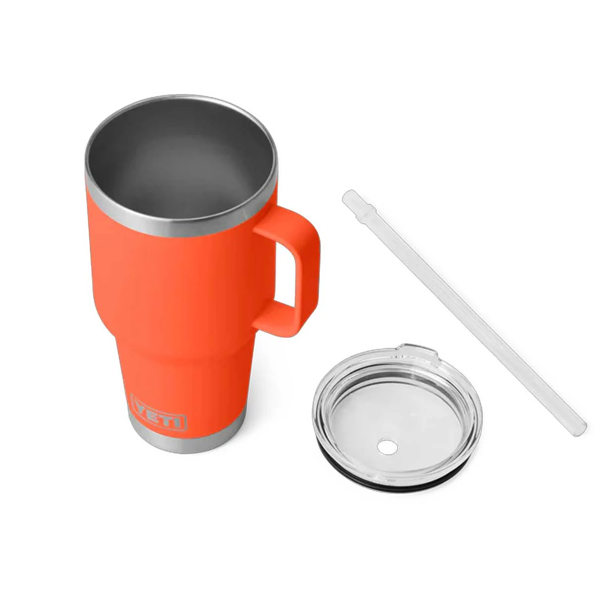 YETI Rambler 35 OZ (994ml) Straw Mug With Straw Lid - Papaya - Image 4
