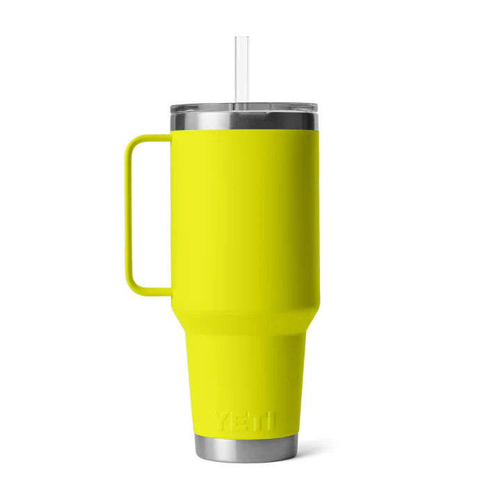 YETI Rambler 42 OZ (1242ml) Straw Mug With Straw Lid - Firefly Yellow - Image 3