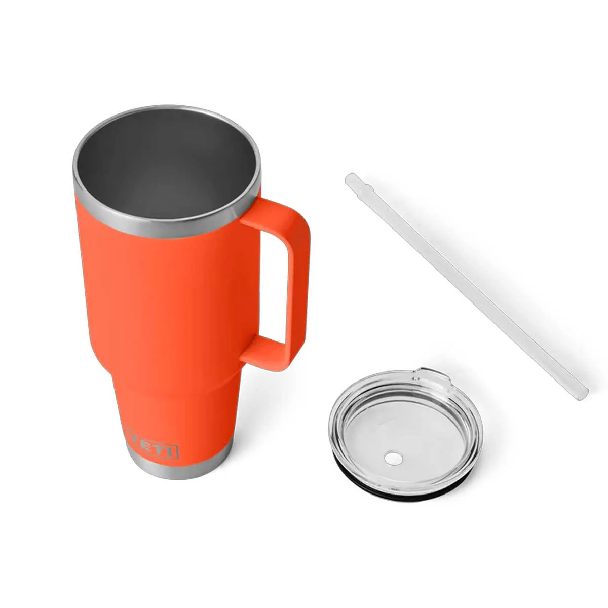 YETI Rambler 42 OZ (1242ml) Straw Mug With Straw Lid - Papaya - Image 4