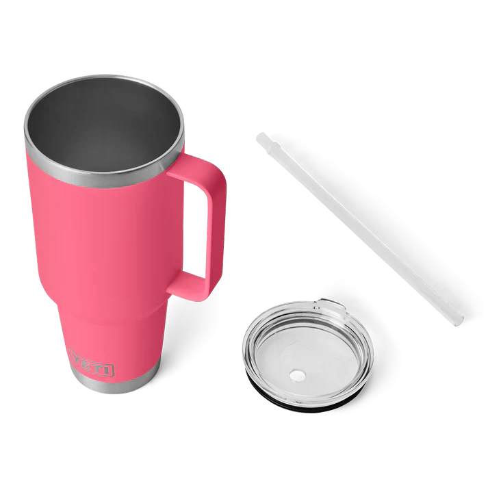YETI Rambler 42 OZ (1242ml) Straw Mug With Straw Lid - Tropical Pink - Image 4
