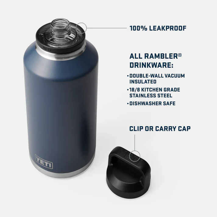 YETI Rambler 64oz (1.9L) Bottle With Chug Cap - Navy - Image 5