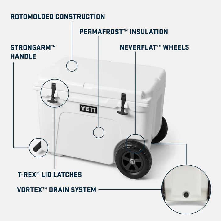 YETI Tundra Haul Heavy Duty Wheeled Cooler Box - Navy - Image 7